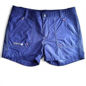 Sperry Top-Sider Women's Tech Board Shorts Nylon Supplex Navy/Red Sailing Size M